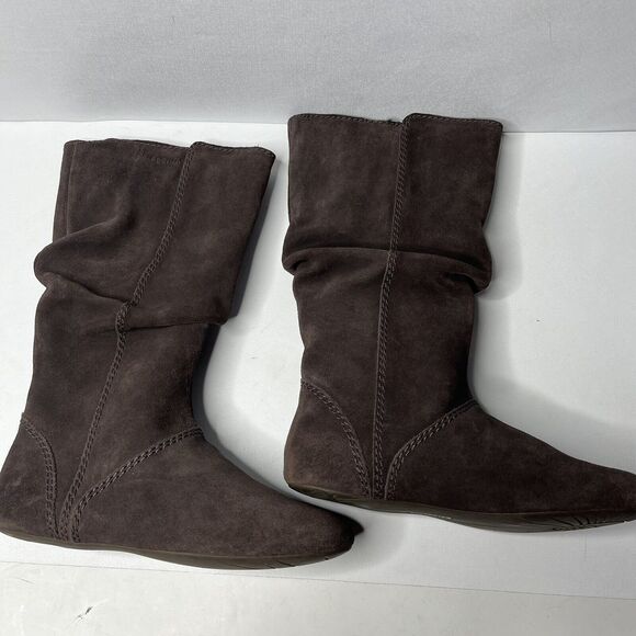 Patagonia Maha Espresso Brown Suede Slouchy Boots - Picture 3 of 6